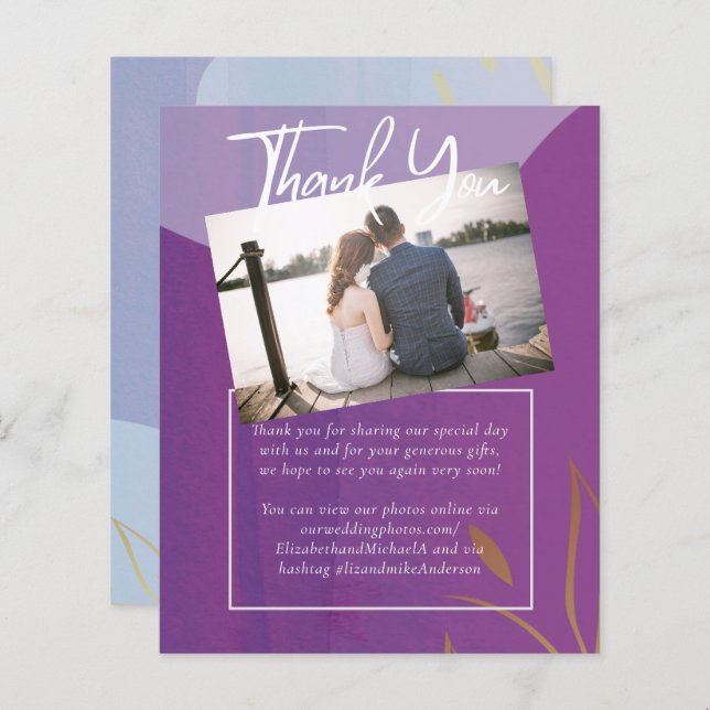 Skandinavisk japandi Modern Abstrakt Bröllop (Fram/baksida)