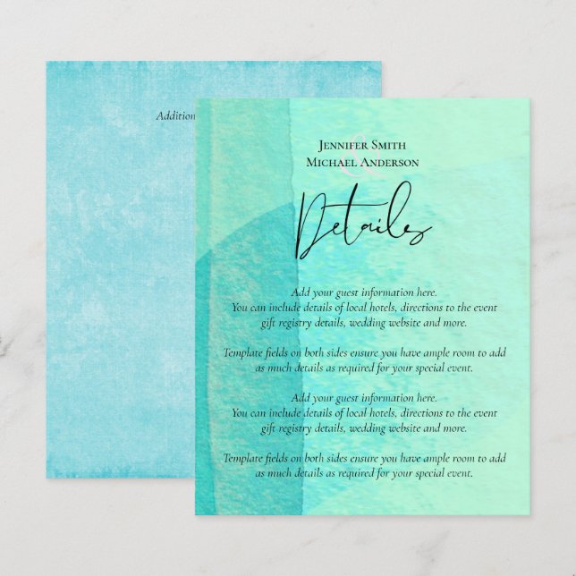 Skandinavisk Japandi Modern Abstrakt Bröllop (Fram/baksida)