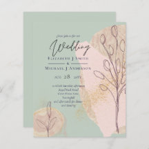 Skandinavisk japandi Modern Abstrakt Bröllop