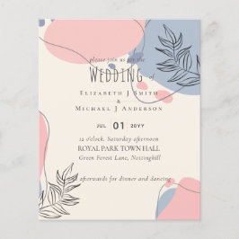 Skandinavisk japandi Modern Abstrakt Bröllop Flygblad