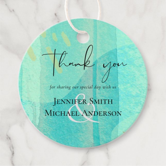Skandinavisk japandi Modern Abstrakt Bröllop Gåvor Etiketter (Framsida)