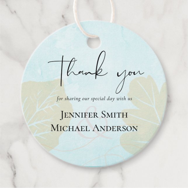 Skandinavisk japandi Modern Abstrakt Bröllop Gåvor Etiketter (Framsida)