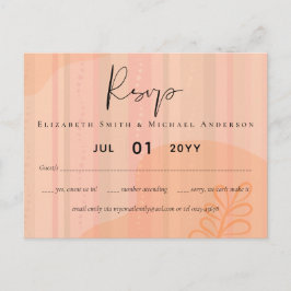 Skandinavisk japandi Modern Abstrakt Bröllop Vykort