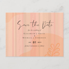 Skandinavisk japandi Modern Abstrakt Bröllop Vykort