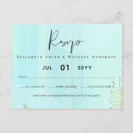 Skandinavisk japandi Modern Abstrakt Bröllop Vykort