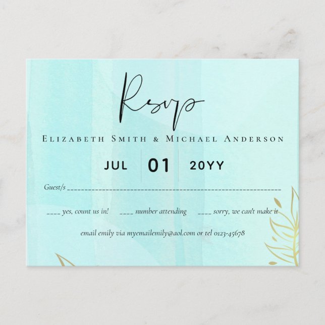 Skandinavisk japandi Modern Abstrakt Bröllop Vykort (Framsida)