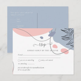 Skandinavisk japandi Modern Abstrakt Bröllop Vykort