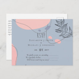 Skandinavisk Japandi Modern Abstrakt Bröllop Vykort