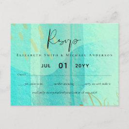 Skandinavisk Japandi Modern Abstrakt Bröllop Vykort