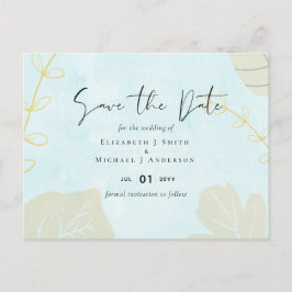 Skandinavisk japandi Modern Abstrakt Bröllop Vykort