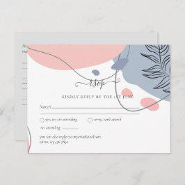 Skandinavisk japandi Modern Abstrakt Bröllop Vykort