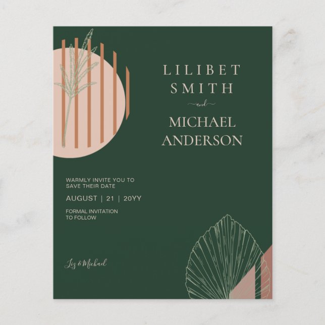 Skandinavisk japansk modern Abstrakt Spara Data Flygblad (Framsidan)