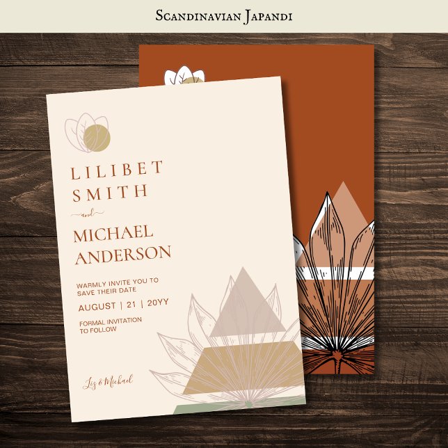 Skandinavisk japansk modern Abstrakt Spara Data Inbjudningar (Skapare uppladdad)