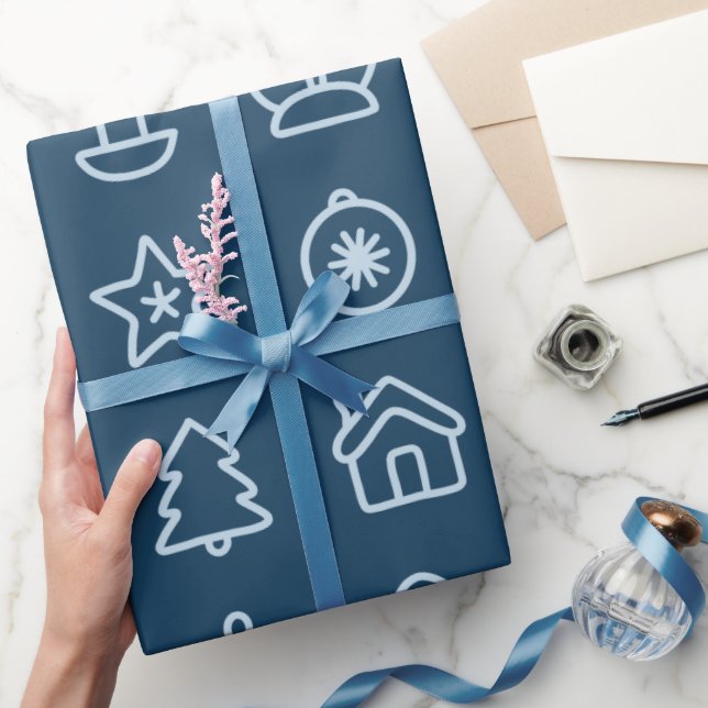Skandinavisk jul ikon design presentpapper (Gifting)