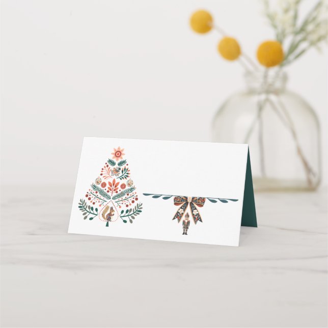 Skandinavisk jul placeringskort (Framsida)