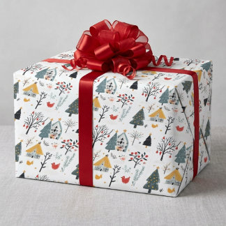 Skandinavisk jul presentpapper