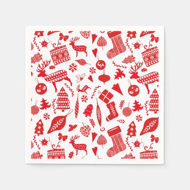 Skandinavisk julafton pappersservett (Framsidan)