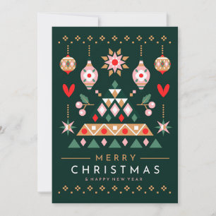Skandinavisk juldesign julkort
