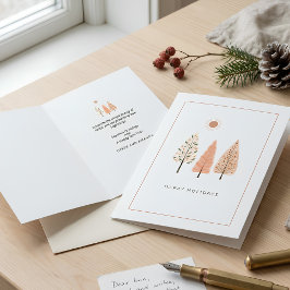 Skandinavisk julgran modern minimalistisk helgkort