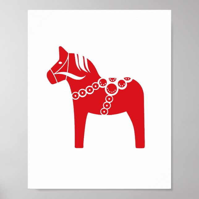 Skandinavisk julhorse Helgdag Decor Poster (Framsidan)
