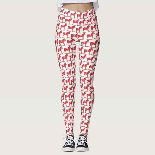 Skandinavisk julklackande hora, mönstrad leggings (Framsida)