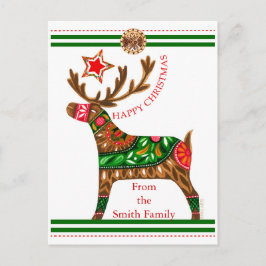 Skandinavisk jultext Hälsning med anpassningsbar Helg Vykort