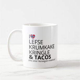 Skandinavisk mat humor Lefse & Tacos Kaffemugg