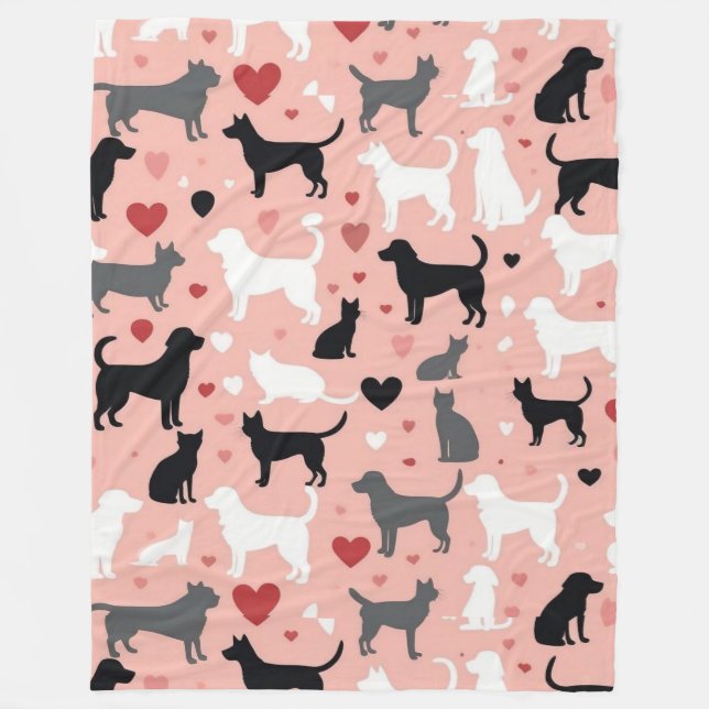 Skandinavisk minimalistisk husdjursfilt – Hund & K Fleecefilt (Framsidan)