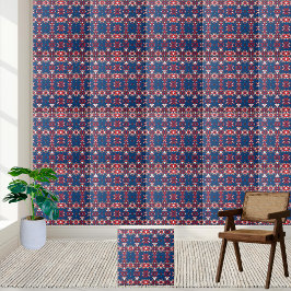 Skandinavisk nordisk folkart Geometric Tile Kakelplatta