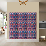 Skandinavisk nordisk folkart Geometric Tile Kakelplatta<br><div class="desc">Fira säsongen med denna mysiga skandinaviska julbricka mönster. Den här röda, blå och vita tryckningen inspireras av traditionell nordisk folkdesign och fångar det centrala i vintercharm och stil. Perfekt för helgdagskort, pappra inslagningar, lager och säsong hemdekoration. Med den här klassiska men djärva designen kan du lägga till en aning värme...</div>