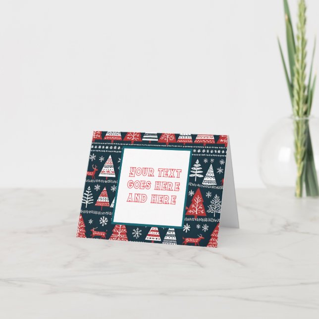 skandinavisk nordisk julklump helgkort (Framsida)