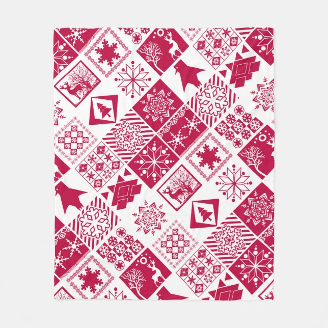 Skandinavisk rödspätta fleecefilt (Framsidan)