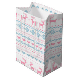 Skandinavisk Rosa och blå skidsötare Mönster