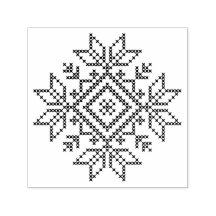 Skandinavisk snöflake, julvinterstickning