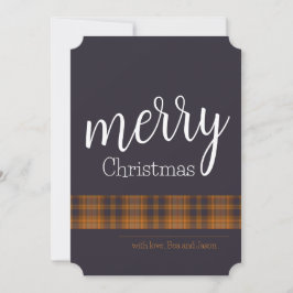 Skandinavisk Stil Tartan Julkort