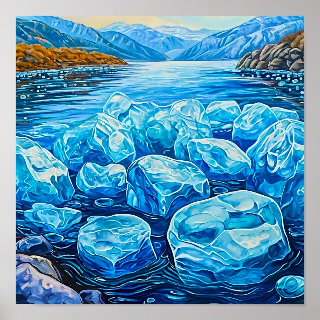 Skandinavisk vinter hem inredning present poster (Framsidan)