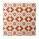 Skandinaviska beige och bränd orange geometrisk kakelplatta<br><div class="desc">Beige och bränd orange,  geometriskt mönster</div>