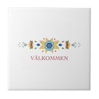 Skandinaviska Blommigten Gräns Kakelplatta