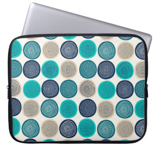 Skandinaviska cirkelpunkter Mandala Mönster 1 Laptop Fodral