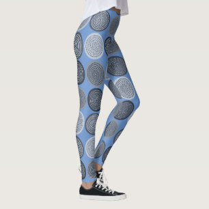 Skandinaviska cirkelpunkter Mandala Mönster 3 Leggings