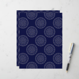 Skandinaviska Ditsy Winter Navy & Guld Polka dots