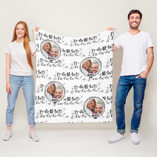Skandinaviska Doodle PHOTO Blanket-julgåva Fleecefilt (På plats)