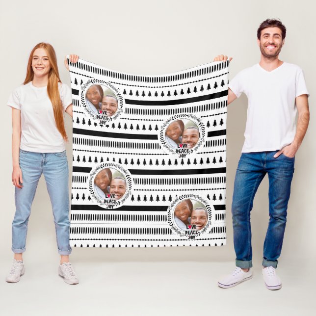 Skandinaviska Doodle PHOTO Blanket-julgåva Fleecefilt (På plats)