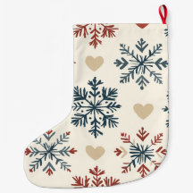 Skandinaviska folk snöflingor och hjärtan jul