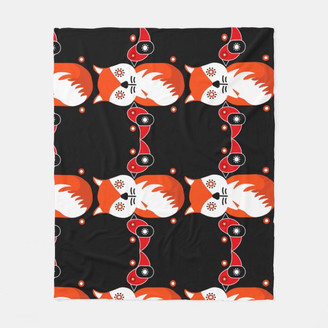 Skandinaviska folkbildtryckningar | Nordiska Decor Fleecefilt (Framsidan)