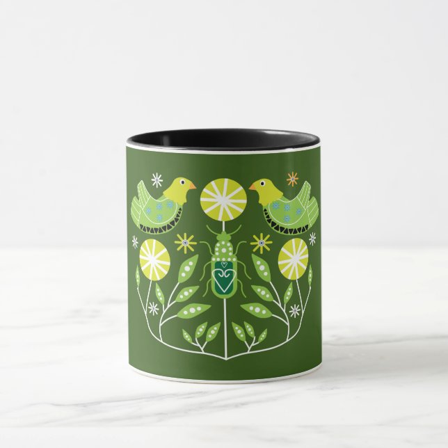 Skandinaviska folkbildtryckningar | Nordiska decor Mugg (Center)