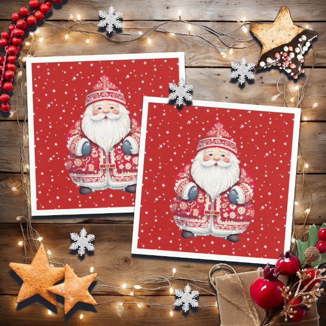 Skandinaviska folkgruppen Jultomten Pappersservett (Skapare uppladdad)