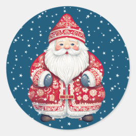 Skandinaviska folkgruppen Jultomten Runt Klistermärke