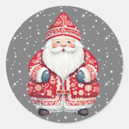 Skandinaviska folkgruppen Jultomten Runt Klistermärke