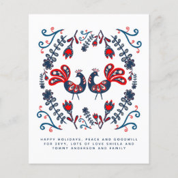 Skandinaviska folkkonst Birds Helgdagar Brev